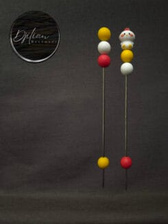 Ami-sticks met kuiken, hulpmiddel voor het bij elkaar houden van amigurumi-onderdelen