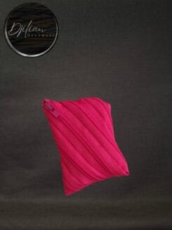 Handgemaakt roze ritszakje van één rits